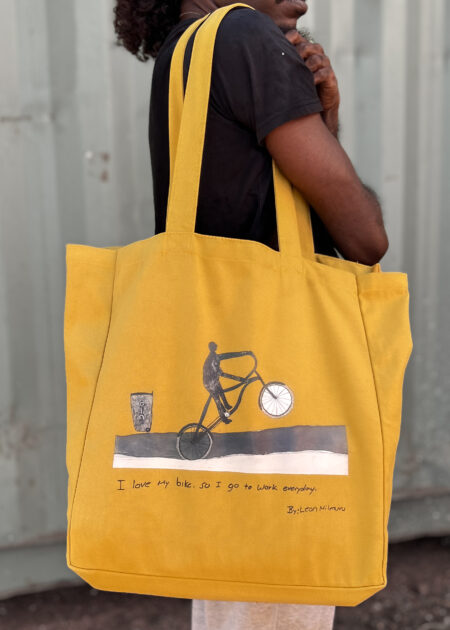 Canvas Tote Bag by Leon Milmuru (Mustard Yellow)