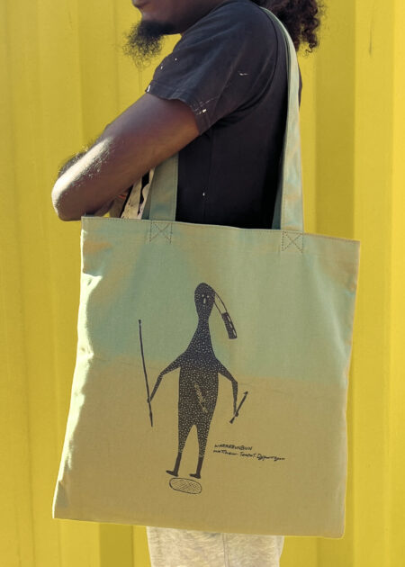 Canvas Tote Bag by Matthew Djipurrtjun Warrabunbun  (Sage Green)