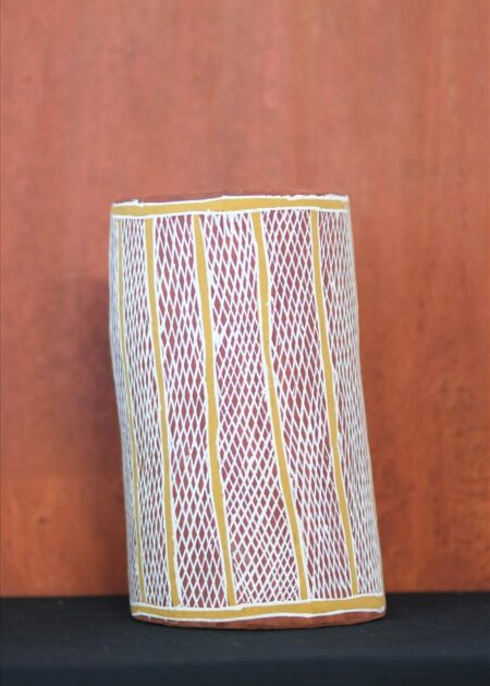 DARRYL  YATJANY <br><I>Raŋ (White Caps) - Darryl Yatjany - Lines of white rärrk</I>