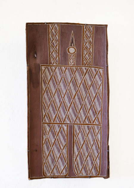 Joe Dhamanydji<br><I>Guku Ŋäṉitj Djiliwirriw (Honey of Djiliwirri) - Galaŋarr body paint deign - George Milay, Gupapuyŋu, Diamond design, honey bee</I>