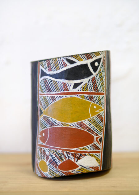 Michael Mungula <br><I>Maṉba, Milika', Marawa ga Baḏama - Dolphin, Moonfish, Skinnyfish and Shellfish at Djarraya (Mungula, Djambarrpuyŋu Wanybarrŋa, Shellfish, Djarraya)</I>